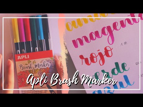 APLI BRUSH MARKER | PROBANDO PAPELERÍA #3 LOW COST