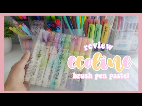 review ECOLINE BRUSH PEN ¿valen la pena? ¿sirven para lettering? + opinión💗