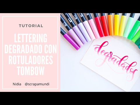 ROTULADORES TOMBOW: LETTERING CON DEGRADADO