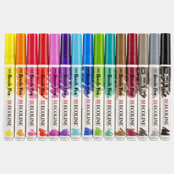 15 colores de rotuladores Ecoline Brush Pen