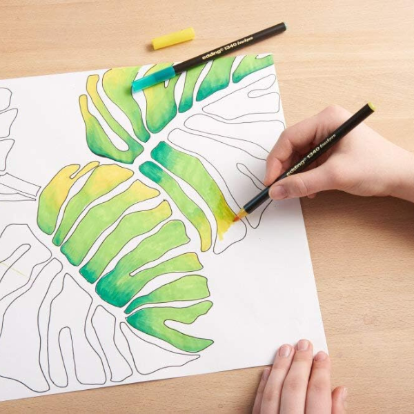 Trabajos y mezclas de colores de Edding punta pincel 1340 brush pen